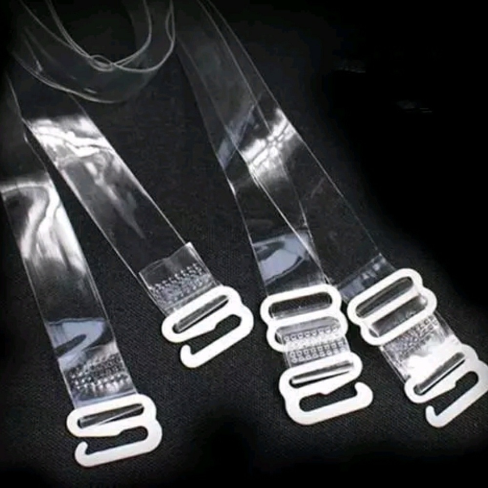5/$25 New! One Pair of Clear Transparent Adjustable Bra Straps -No brand